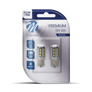 Żarówki LED Canbus M-Tech P21W 18SMD Białe