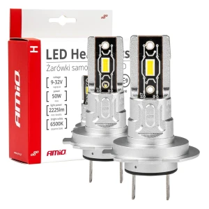Żarówki LED Canbus Amio H-mini H7/H18 CSP 6500K