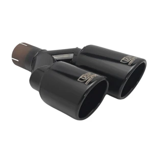 Końcówka podwójna czarna Ø90 225/205mm NBL2-90RSL*